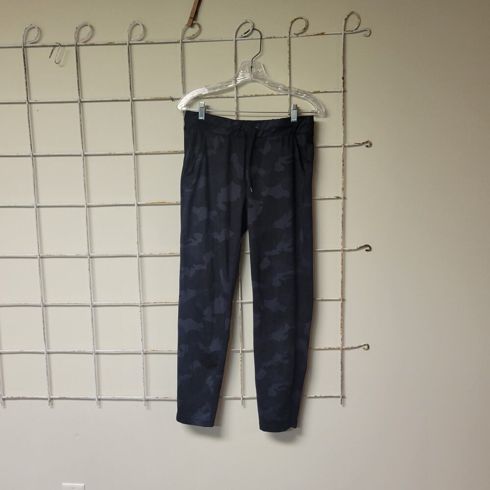 Yogalicious Lux Black Camo Joggers Drawstring Pockets Lounge Pants Small